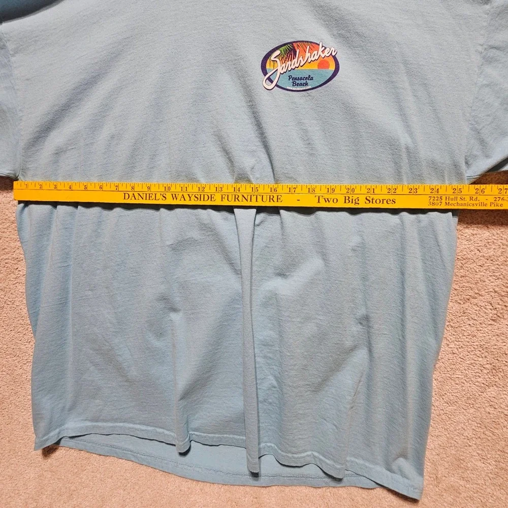 Sandshaker TShirt Original Bushwacker Gildan Mens 3XL Light Blue Pensacola Beach - Picture 7 of 8